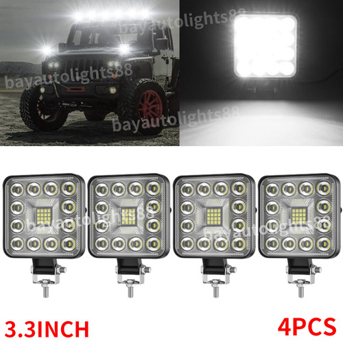 4pc inch 120w square led - 4pc, 3"inch